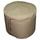 Round Stool - Beige with Cream piping Polyester